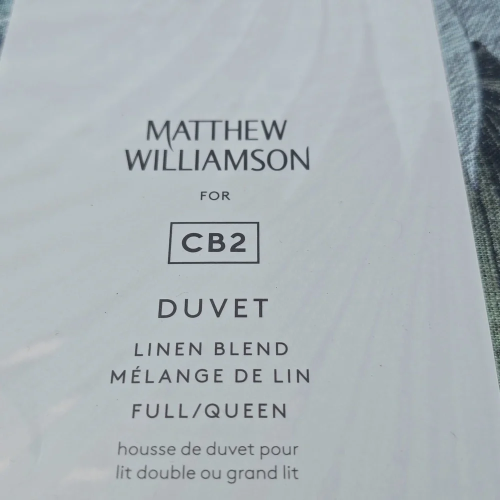 ❤️BUY 2 GET 1 FREE  Palm Grove Linen Full/Queen Duvet Cover